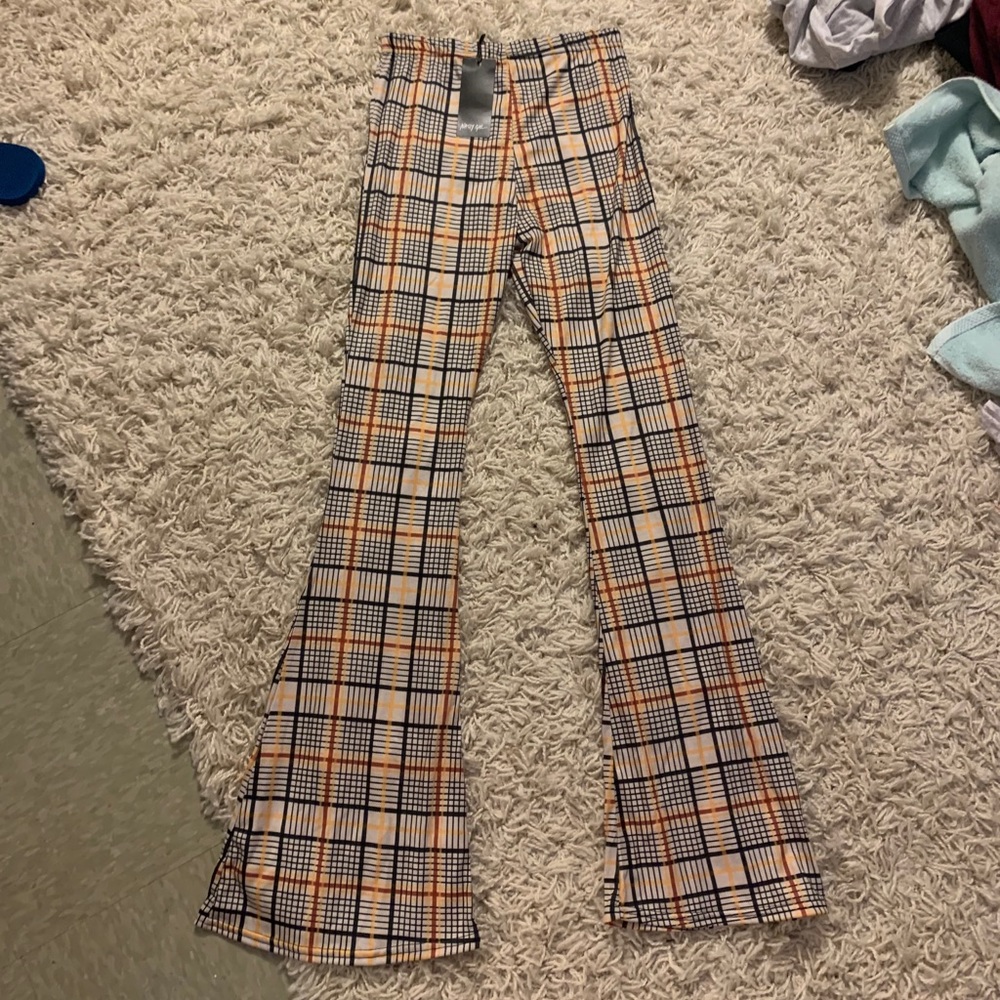 plaid stretchy pants